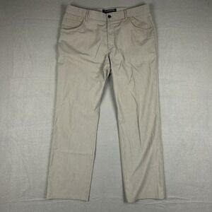 Alberto Ceramica Pants Mens 36x31* Gray Tan Stone Modern Fit Performance Golf